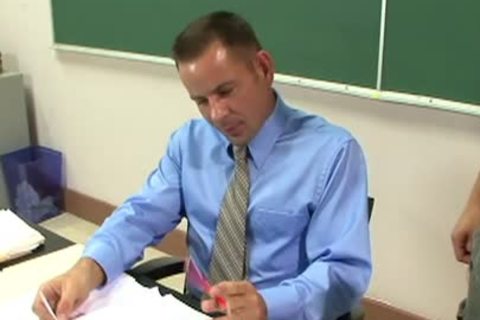 Sinful gay Teacher acquires Nailed By gay Student In Classroom