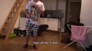 A lad follows juicy orders to earn money