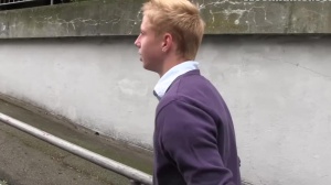 A naughty amateur blond boy sucks to the stranger