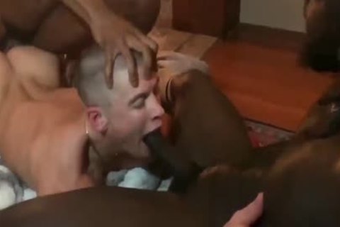 Smoking sleazy raw Interracial group fuck