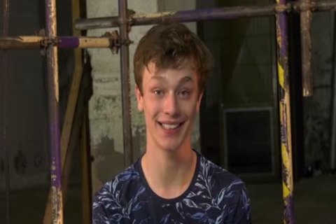 Blindfolded twink Knocked Off Hard By slavemaster Male master